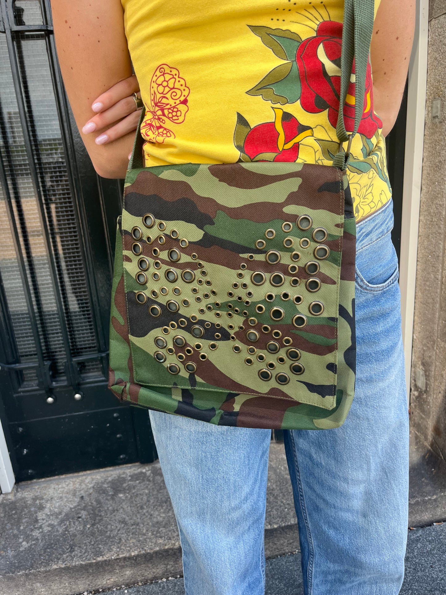 Army y2k butterfly bag
