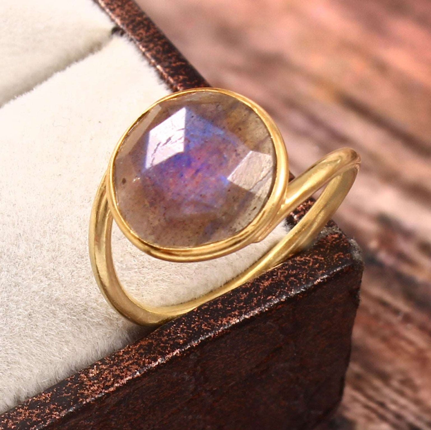 Labradoriet Ring | Maat 16