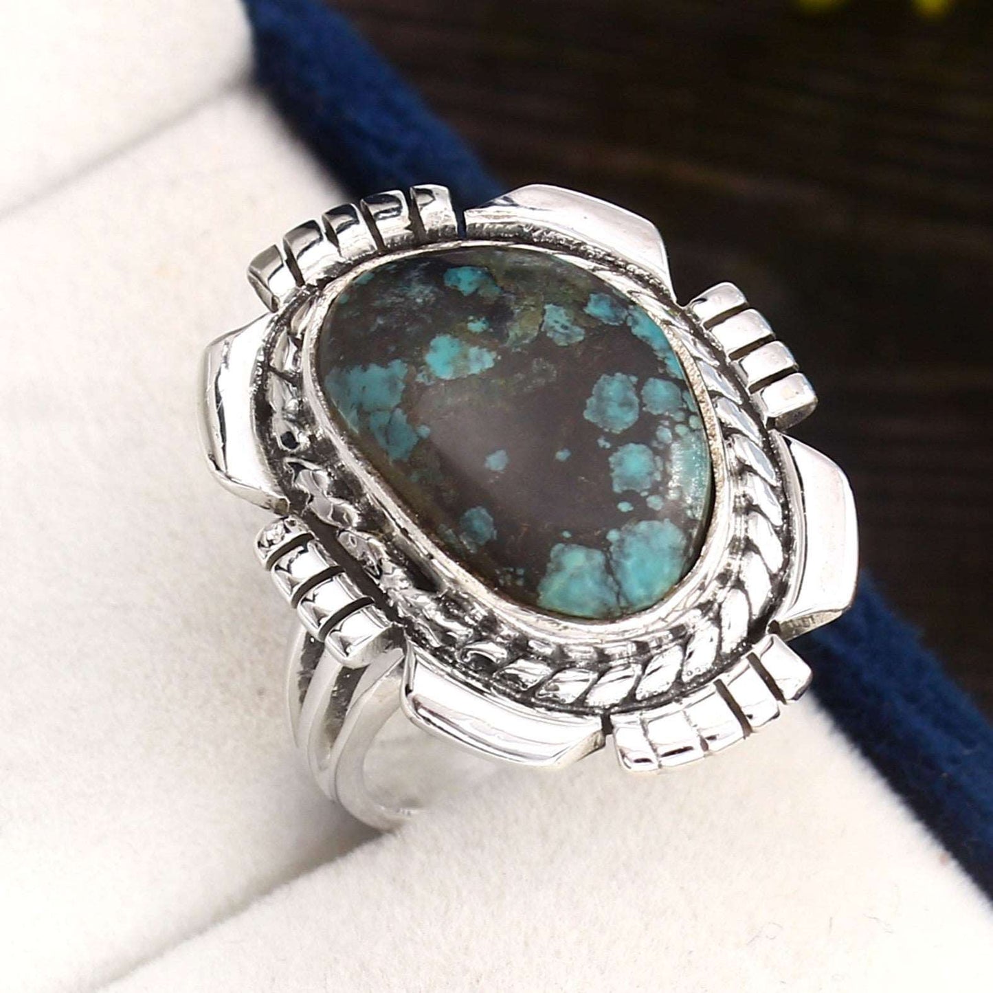 Tibetaanse Turquoise Ring | Maat 16
