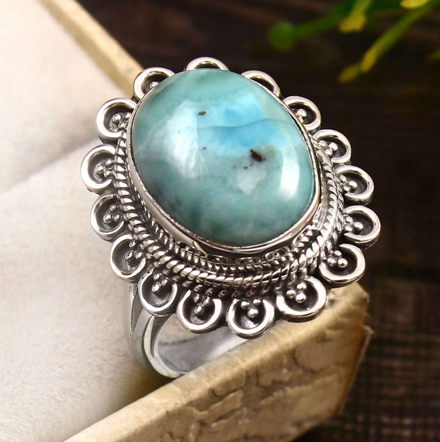 Nepalese Larimar Ring | Maat 18